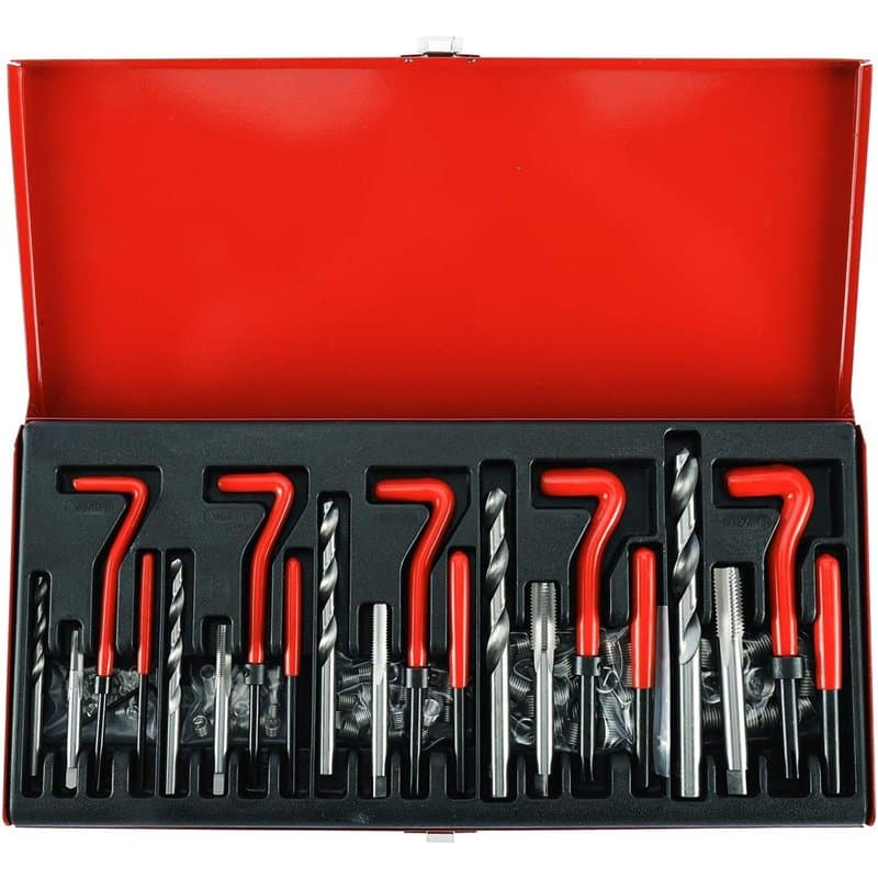 FreeTec 131 pièces Set de réparation de filetages Foret Gaines Helicoil M5 M6 M8 M10 M12