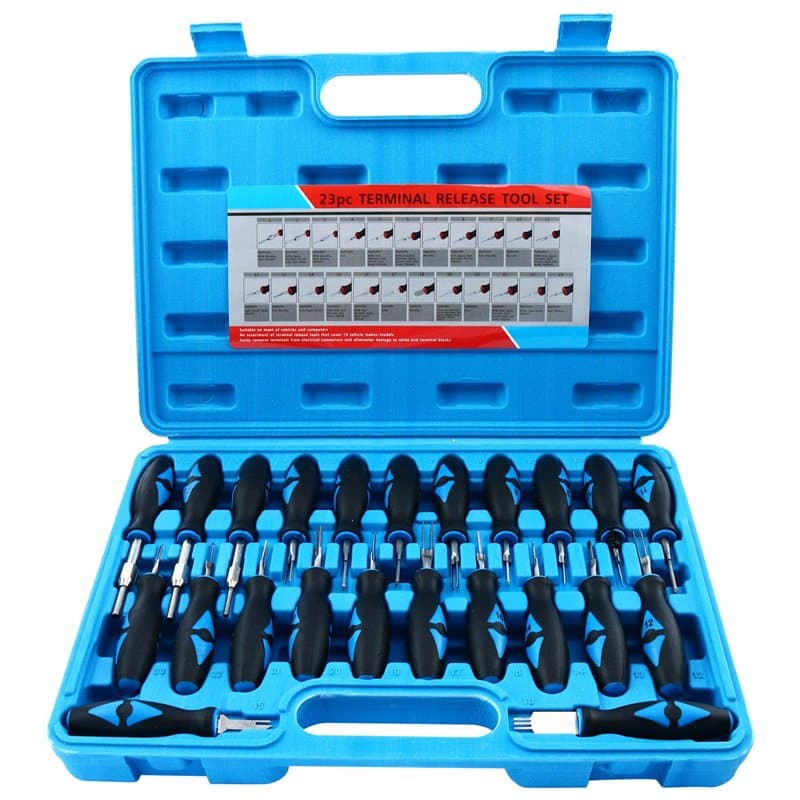 FreeTec 23pcs Terminal Outil de Voiture borne électrique, Câblage sertissage Connecteur Broche Outil de Retrait, Outils de répar