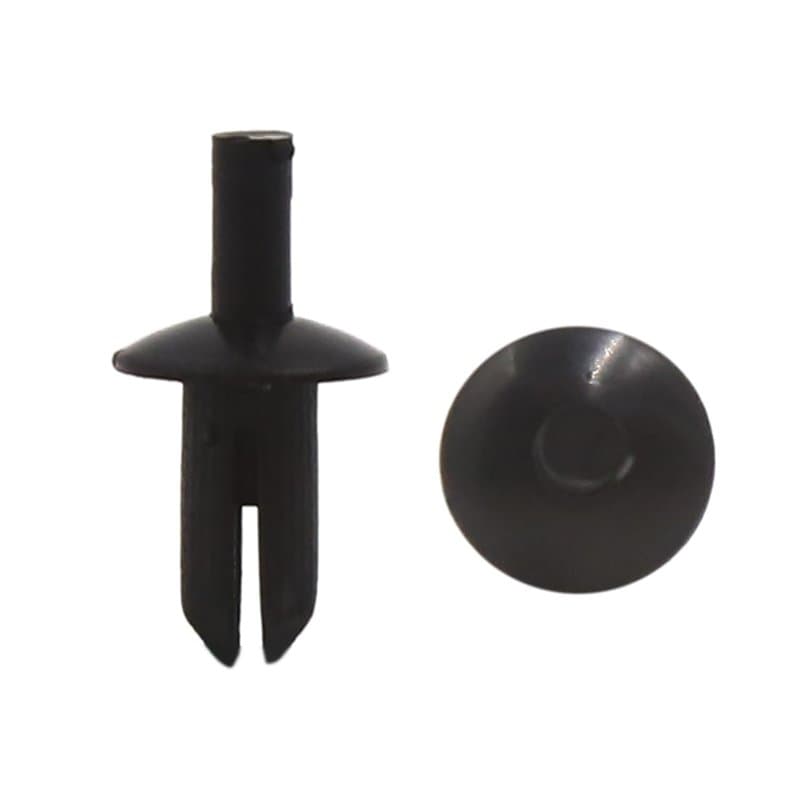 sourcing map 50pcs 5mm Diamètre rivets en plastique trou fixation projection clips retenue noir