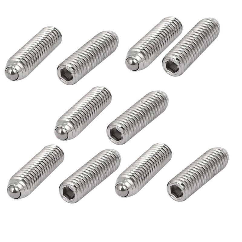 sourcing map M6x20mm 304 Vis à pression à tête ronde à six pans creux acier inox ressort 10pcs