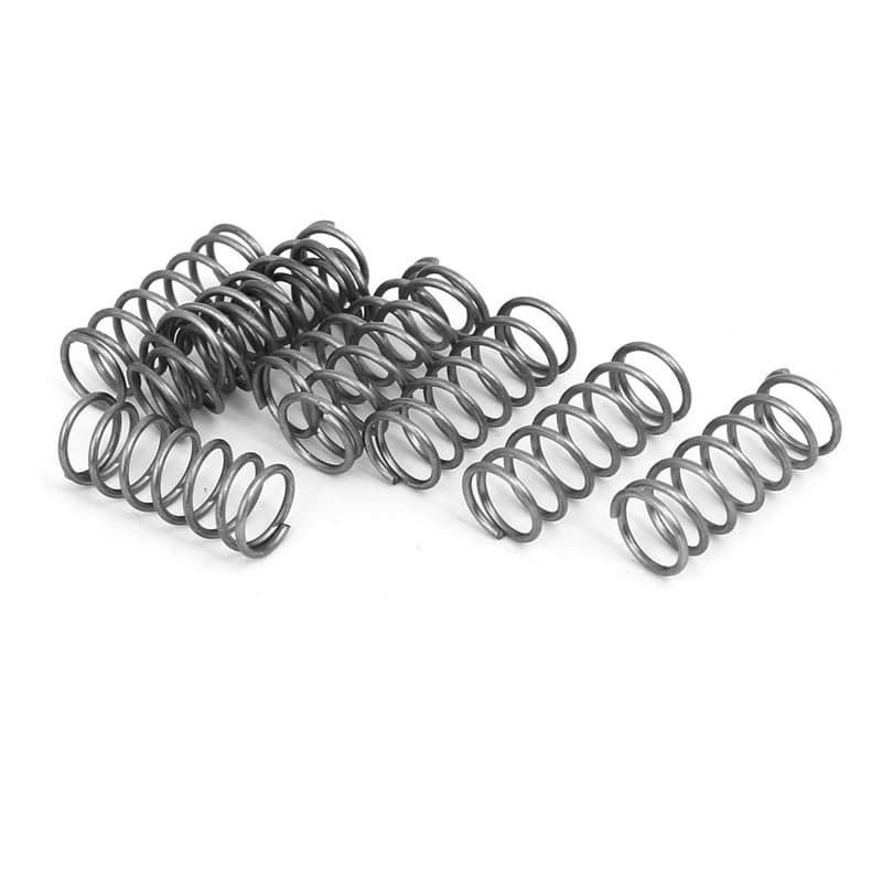 sourcing map Ressort de Compression 1mmx10mmx25mm 304 Acier Inoxydable Argenté 10pcs