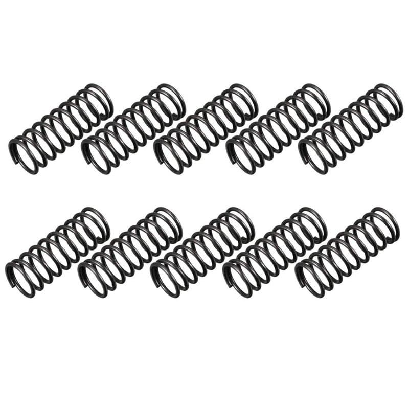 Sourcing Map Ressort de Compression 1.2mm Fil Diamètre, 12mm OD, 30mm Libre Longueur, Acier Extension Noir 10Pcs