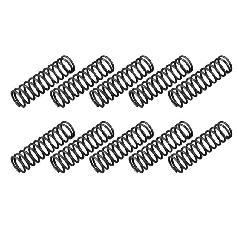 sourcing map Ressort de Compression 1.2mm Fil Diamètre, 12mm OD, 40mm Libre Longueur Ressort Acier Extension Ressort Noir 10Pcs