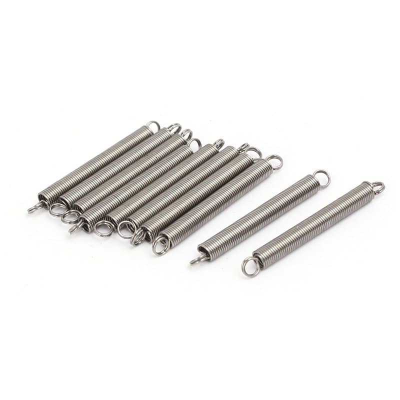 sourcing map Ressort de Traction Ressort de Tension Ressorts d'Extension 0.5mmx4mmx40mm 304 Inoxydable Acier Argenté 10pcs