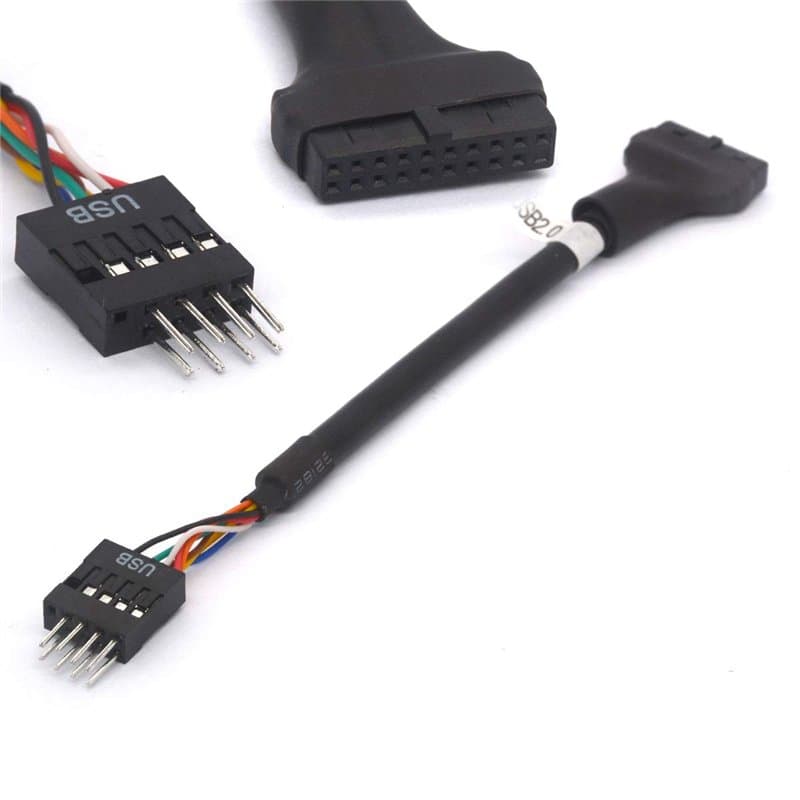 Câble adaptateur USB 3.0 vers 2.0 19 broches femelle vers USB 2.0 9 broches mâle convertisseur carte mère des ports Intel ASUS G