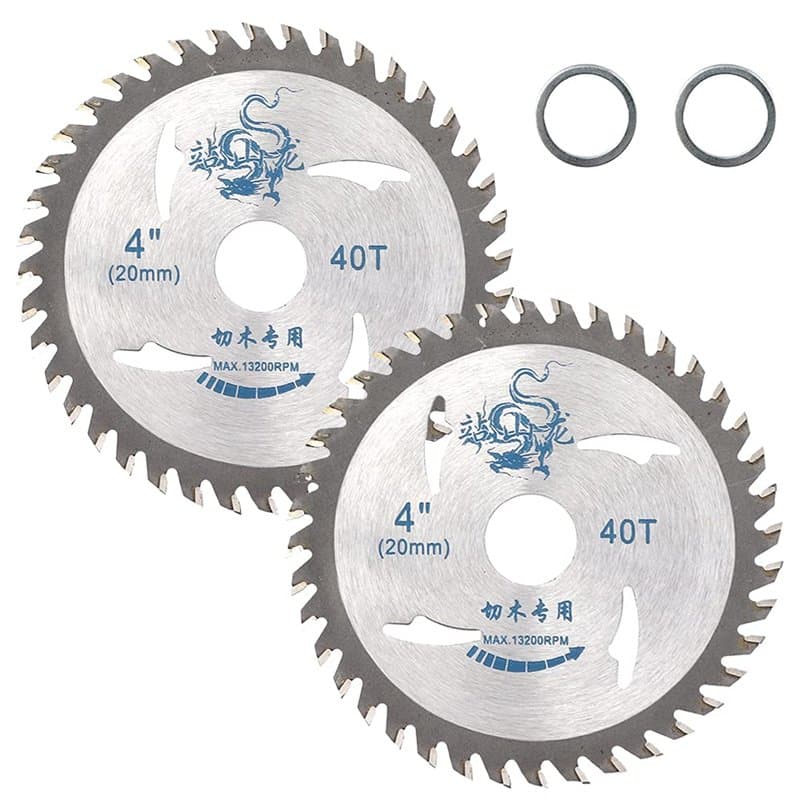 SI FANG Lot de 2 lames de scie circulaire TCT de 110 mm, arbre de 20 mm x 40 dents, disque de coupe spécial pour bois, bois dur