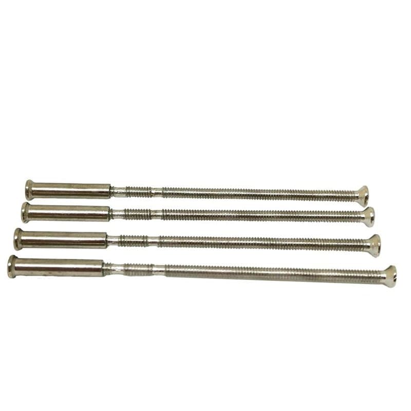 VINLIN Lot de 4 vis de fixation M3 pour poignée de porte, Acier allié, Roses