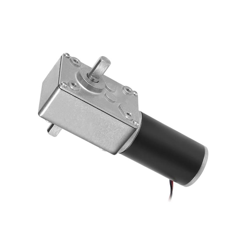sourcing map Arbre Moteur Engrenage Vis Sans Fin Double DC 12V 30RPM Moteur Réduction Vitesse