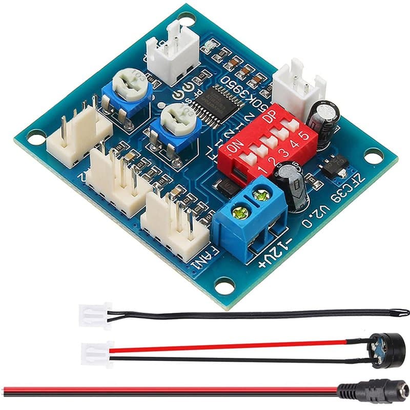 Youmile Thermostat PWM Module de ventilateur PC ventilateur contrôleur de vitesse de température régulateur 4 fils 3 canaux DC 1