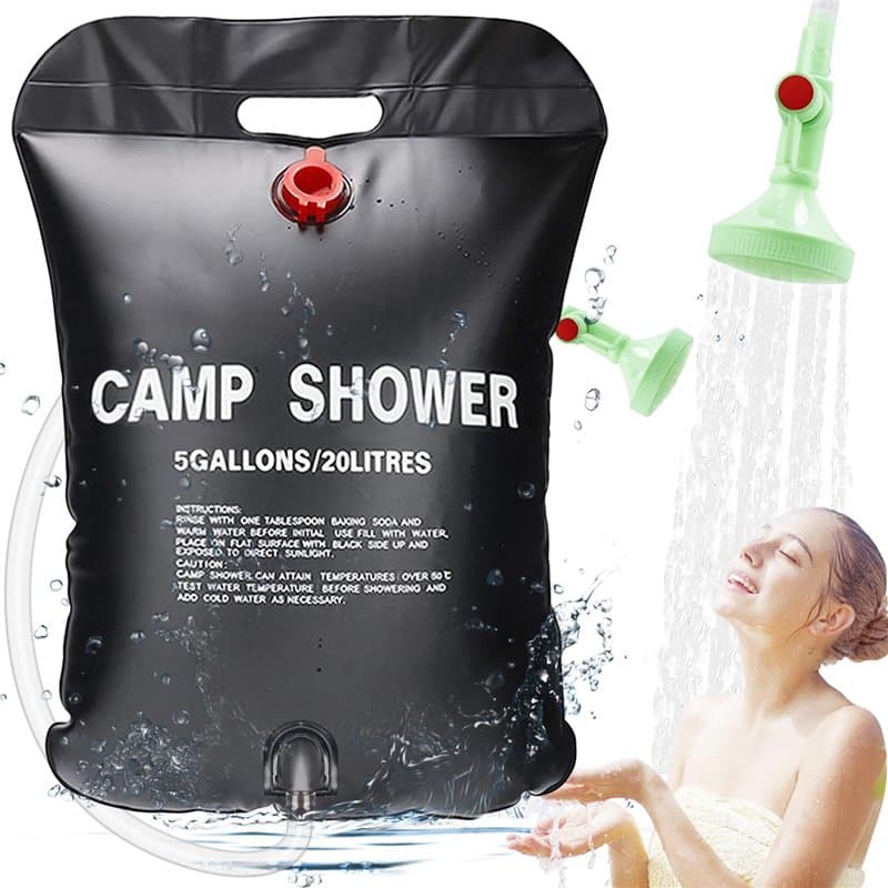 ECtury Douche Solaire, 20L Douche Camping, Douche Portable Randonnée Escalade Festival Activité Extérieure