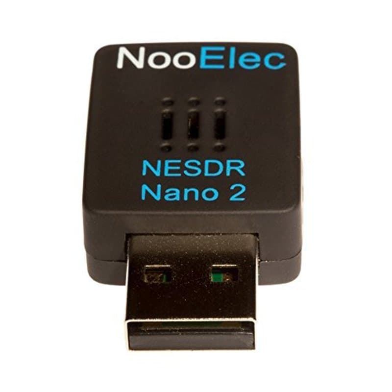 Nooelec NESDR Nano 2 - Ensemble Minuscule USB RTL-SDR Noir (RTL2832U + R820T2) avec antenne MCX. Radio définie par Logiciel, Com