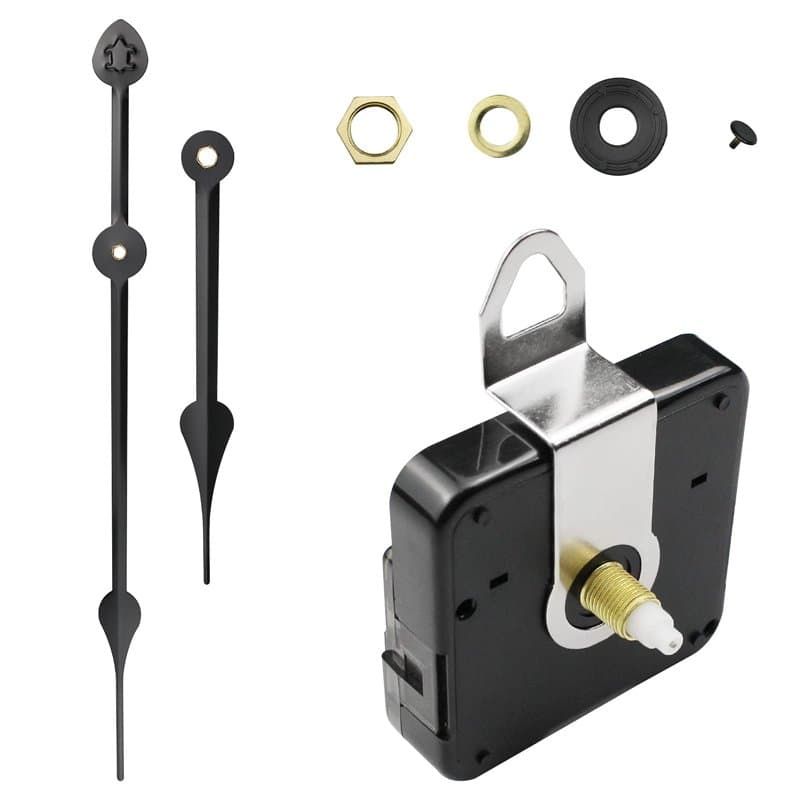 15MM JustYit Remplacement de Mouvement d'Horloge à Quartz Mecanisme Horloge Aiguilles, Mécanisme Horloge Murale pour l'Horloge d