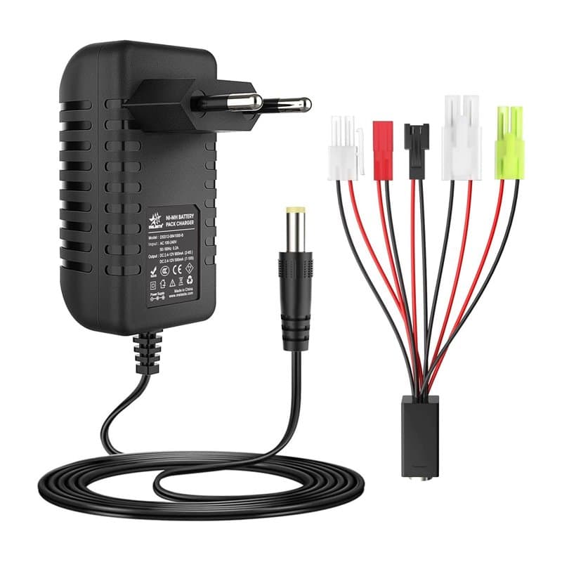 Intelligent 2.4V 3.6V 4.8V 6V 7.2V 8.4V 9.6V 10.8V 12V NIMH/NICD Chargeur de Batterie pour 2-10S Batterie Airsoft Batterie Voitu