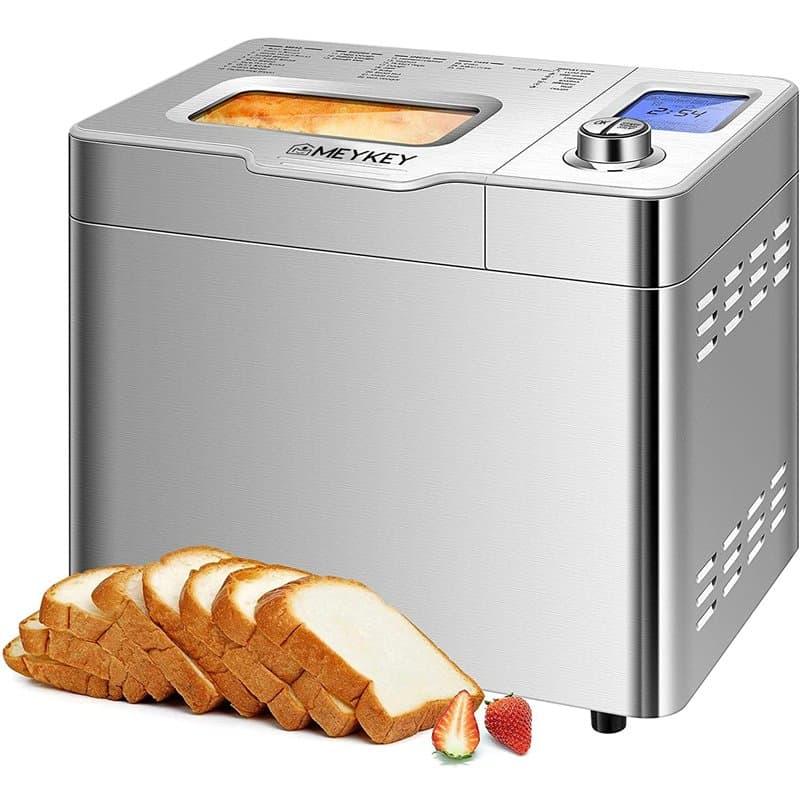 COOCHEER Machine à pain d'une capacité jusqu’à 900 g, Programmes intelligents et automatiques, 3 tailles de pain, 550W, 36 x 22