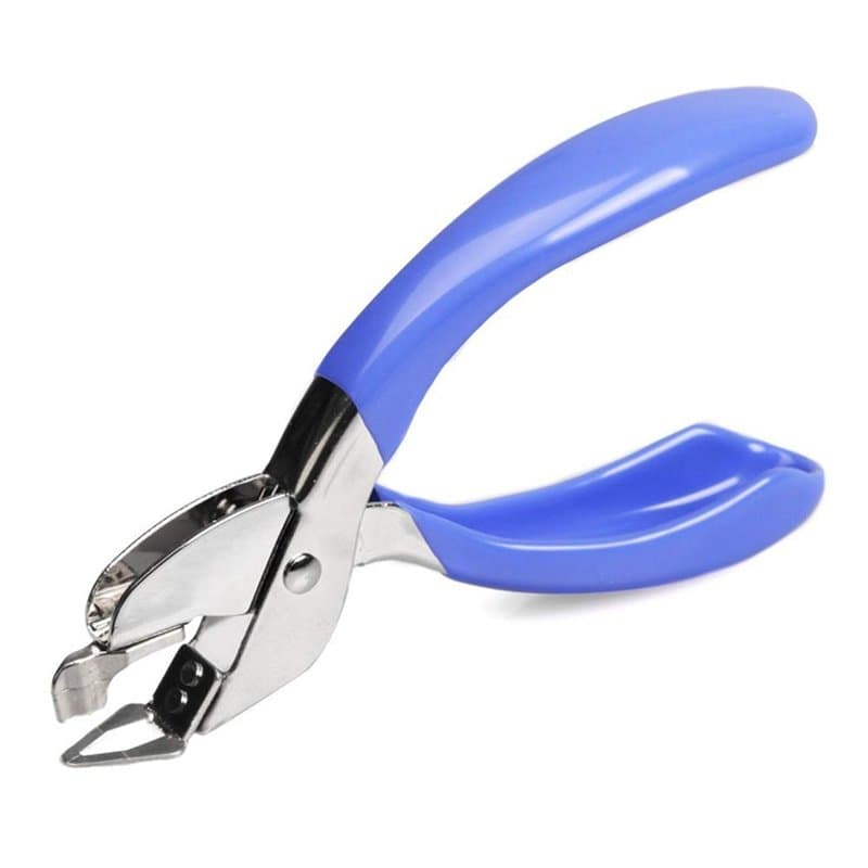Sinzau Agrafeuse de bureau Outil de tirage d'agrafe de confort à main - Bleu