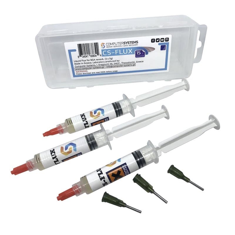 CS-FLUX rebillage faible viscosité sans halogène flux de liquide pour BGA composant retravailler refusion 15g. Idéal pour les ré