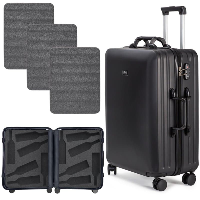Lazenne Elite | Valise à Vin Élégante et Légère pour 12 Bouteilles, Bagage à vin, avec Serrure TSA Approuvée, Conception Durable