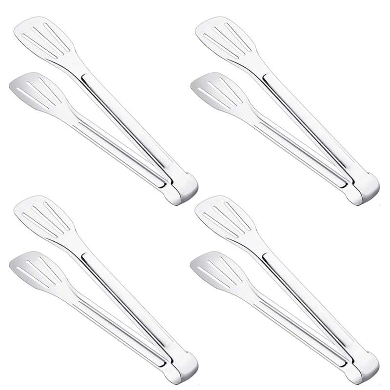 Dylan-EU 4 Pcs Pinces de Cuisine en Acier Inoxydable Dylan-EU Pince de Service Pince de Buffet pour la Barbecue, Salade, Grillad
