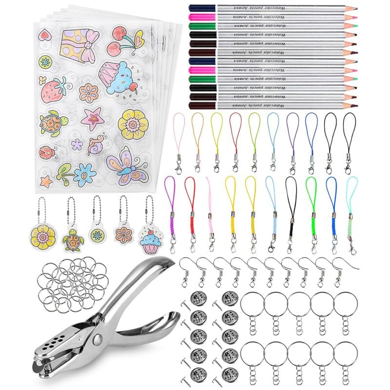 FAOKZE 195 pièces Feuille Plastique Fou,Plastique Dingue pour Activité Manuelle,Incluent 15 A4 Plastique Fou Transparent,6 Papie