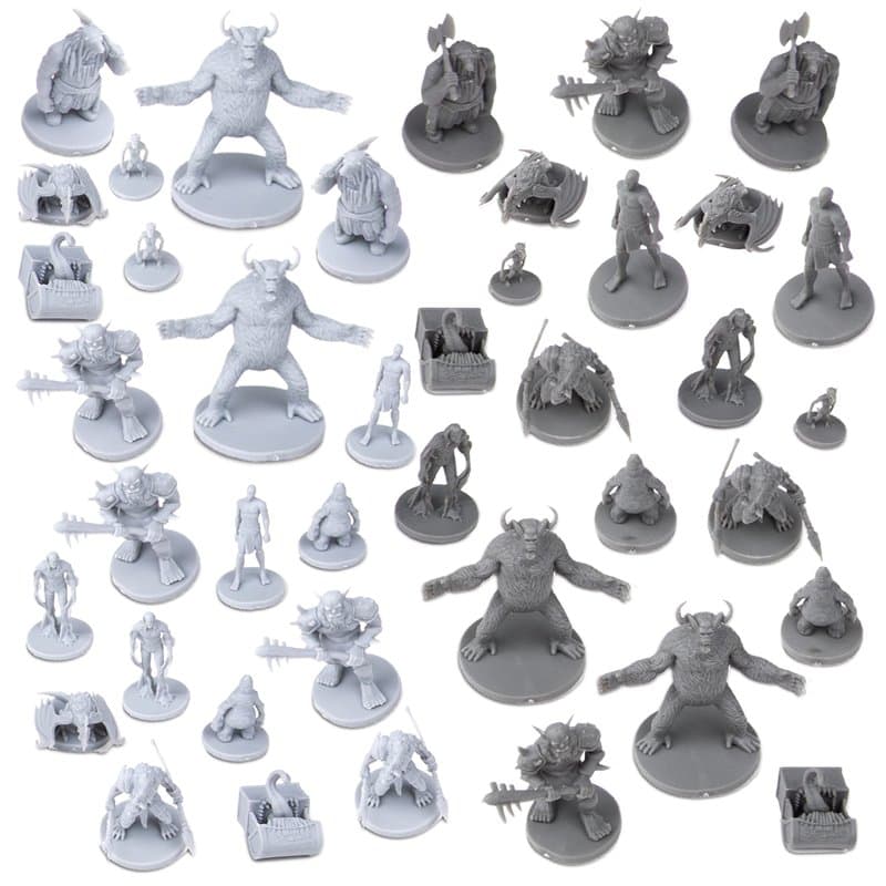 Path Gaming Lot de 40 monstres miniatures fantastiques RPG pour Donjons et Dragons, Jeux de rôle Pathfinder, miniatures à l'éche