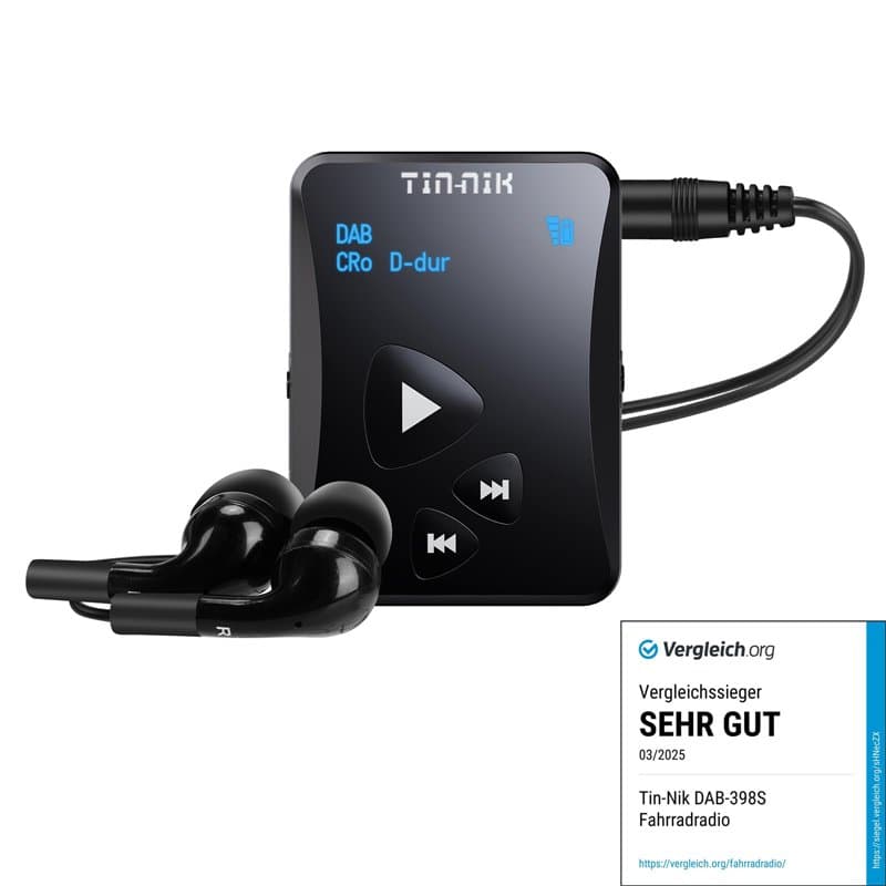 Radio personnelle Portable Dab/Dab+/FM de Tin-Nik DAB-398S,Mini Radio numérique de Poche RDS FM avec Batterie Rechargeable,écran