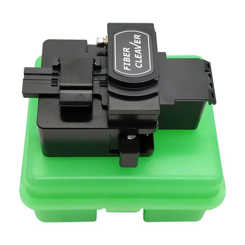 QIIRUN TM27 Fiber Cleaver, Cliveuse fibre optique haute précision avec 16 points de coupe avec support de fibre 3 en 1 pour fibr