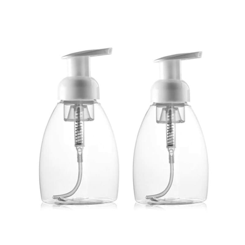 Lot de 2 distributeurs de mousse vides rechargeables de 250 ml avec pompe à pompe pour maquillage, shampooing, nettoyant pour le