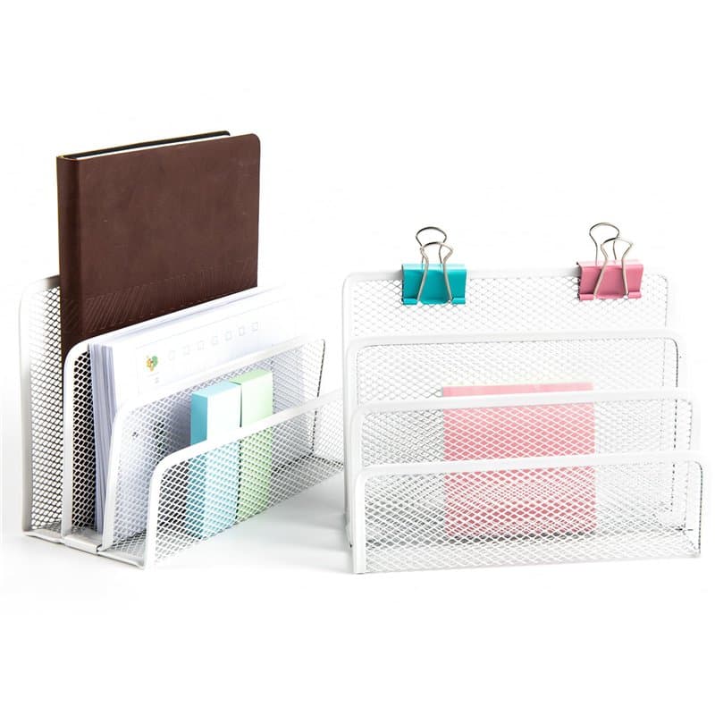Vanra Small Letter sorter Pack 2 Desktop File Manager Support pour trieuse empilable de Papier Maillé en métal, 3 emplacements (