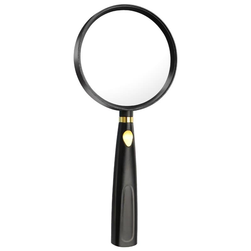 QIYILE Loupe à main - 5 x - Incassable - 90 mm - Pour personnes âgées, enfants, journaux, lecture, insectes, observation de lois