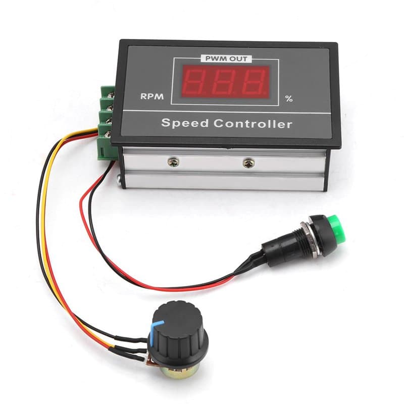 Contrôleur de Vitesse du Moteur avec Interrupteur d'Arrêt de Démarrage DC 6-60V 12V 24V 36V 48V 30A PWM DC Régulateur Sans à-Cou