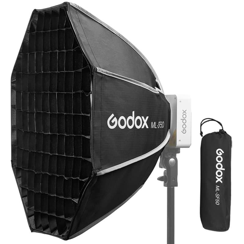 Godox ML-SF50 Boîte à lumière octogonale 50 cm x 50 cm Montage GODOX pour Godox Light ML100R, ML100Bi, ML60IIBi, ML60Bi, ML60, M