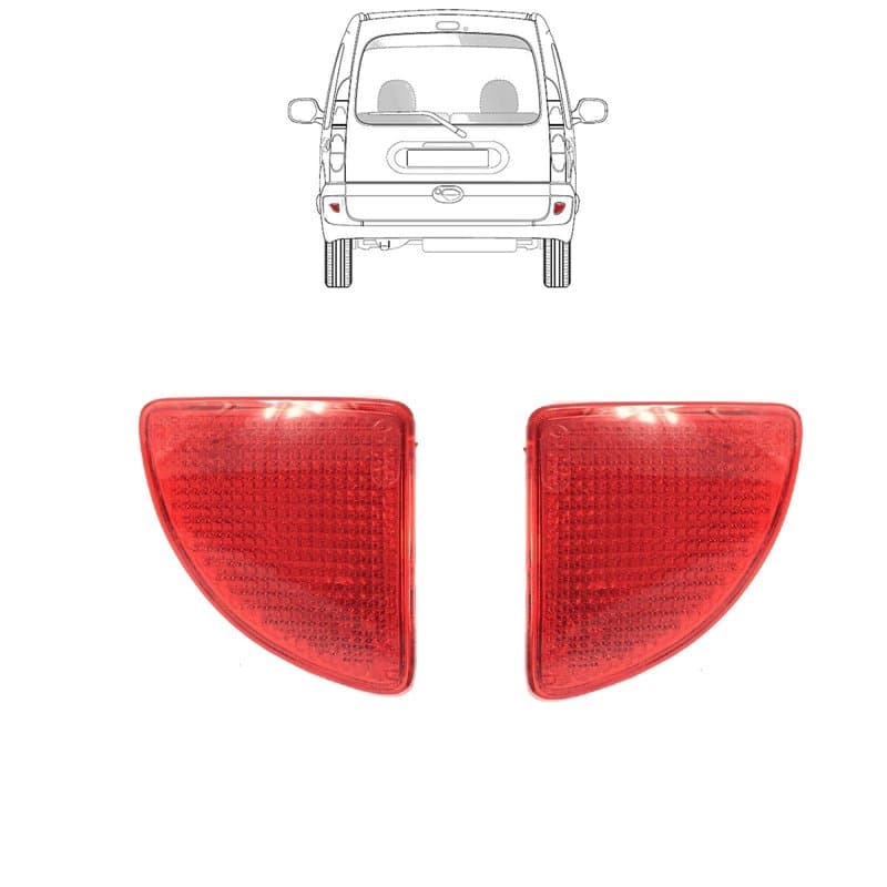 ATU Réflecteur Pare-Choc Arrière Gauche & Droit (Paire) compatible pour R.e.n.a.u.l.t Kangoo 2002-2008, D.a.c.i.a Logan MCV 2007