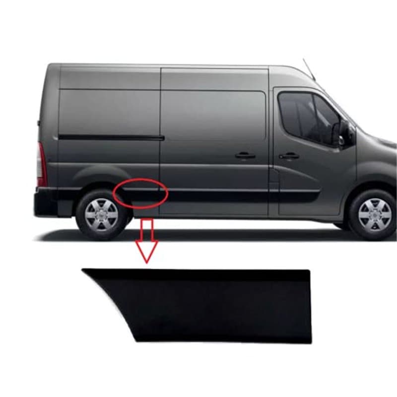 Panneau de Moulure Bande Trim Central Côté Droit Arrière (Châssis Court) Compatible pour Master III, Movano, NV400 2011-2019 OE: