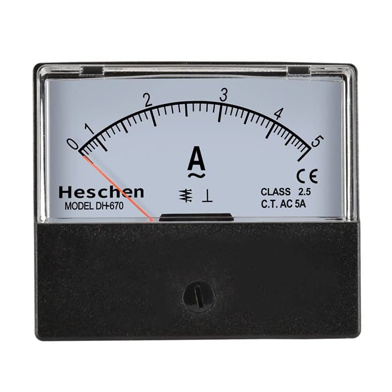 Heschen rectangle Panneau monté courant Mètre testeur Ampèremètre Dh-670 AC 0–5 A Classe 2,5 CE Énumérés