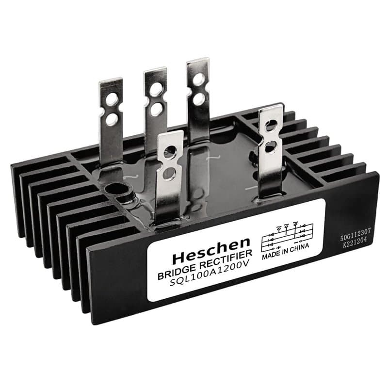 Heschen SQL-100A Pont redresseur triphasé à diode, 5 bornes, 100 A