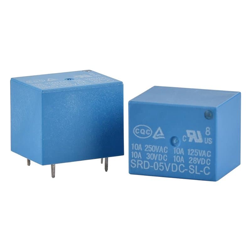 Relais de puissance Heschen pour circuit imprimé, n ° SRD-05 VDC-SL-C, tension de serpentin 5 VDC, SPDT, 10 A 250 VAC 5 bornes d