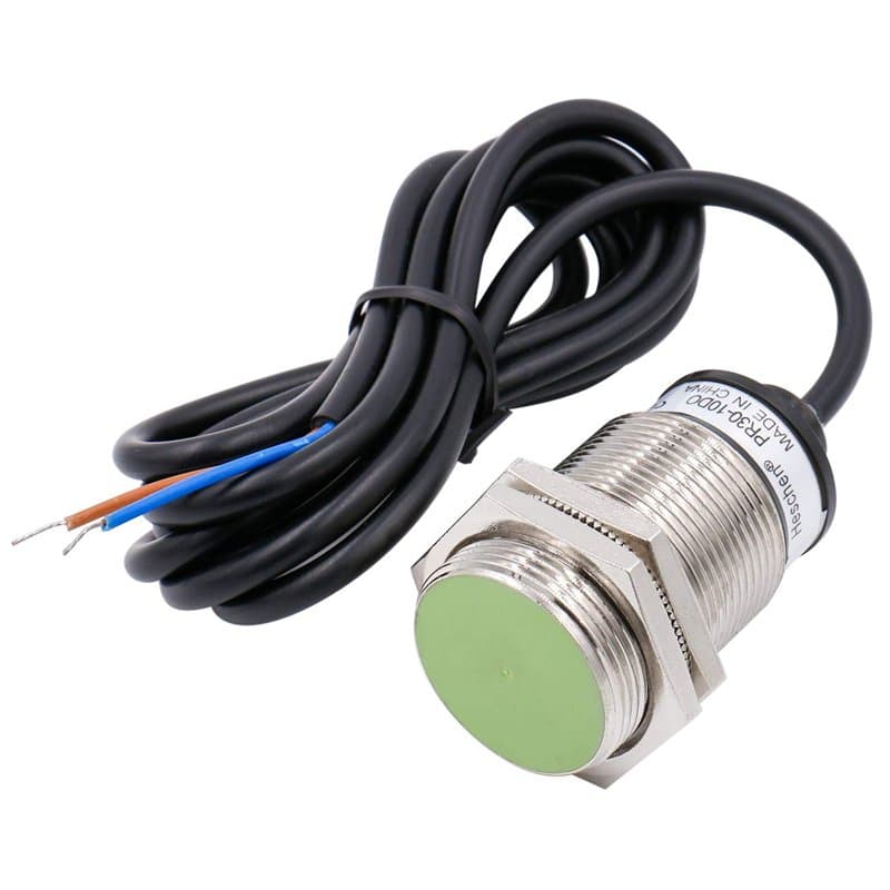 Heschen PR30-10DO Capteur de proximité inductif type cylindrique 10 mm, M30 rond, 12-24 VDC 2 fils, blindé, NO (normalement ouve