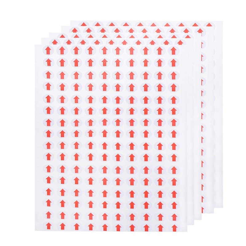 TOYANDONA 3200Pcs 10mm Autocollant Autocollant en Forme de flèche Autocollant de Produit défectueux étiquette de flèche Rouge po