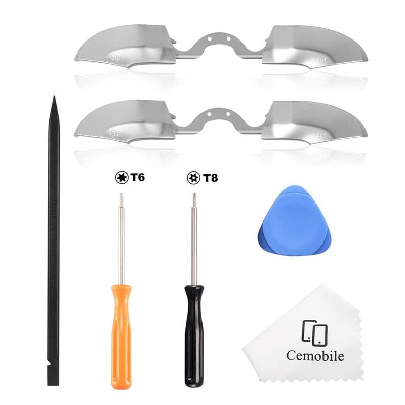 Cemobile Lot de 2 boutons de déclenchement argentés LB RB pour manette Xbox One Elite Series 1, pas pour Xbox Elite Series 2, T6