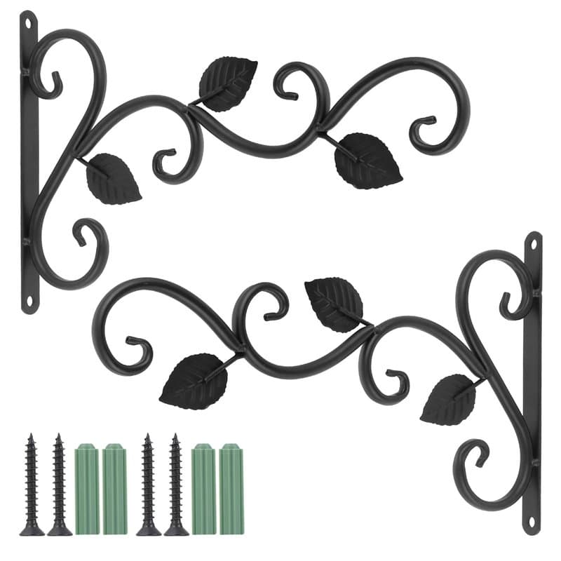 Fippy Lot de 2 Pièces Crochet Support de Suspension Plante 12 Pouce Support de Montage Mural en Fonte Crochet de Suspension de P