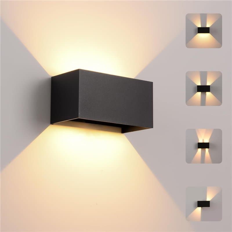 LED Applique Murale intérieur/Extérieur,24W 3000K blanc chaud Lampe Murale,Moderne Luminaire Murale,Éclairage Murals Etanche IP6