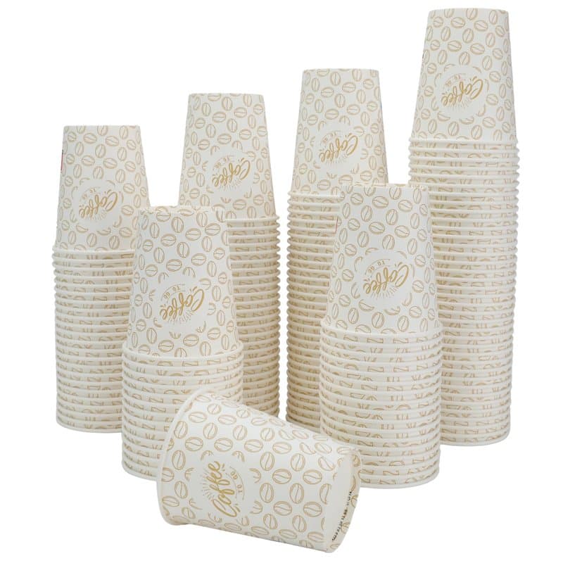 Caramont- 7 Oz 100 Gobelets en Carton,Jetables,Résistant à la Chaleur,pour la Boisson Froide et Chaude en Carton de Qualité,Idea