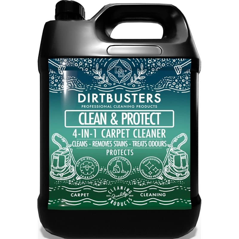 Dirtbusters Nettoyant Désodorisant Concentré 4 en 1 pour Tapis/Tissu, Protège et Neutralise les Odeurs - Shampoing des Machines
