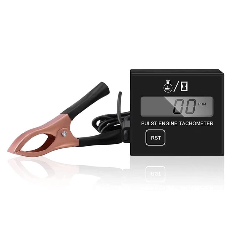 Aicharynic Tachymètre numérique inductif - Petit tachymètre moteur étanche - Avec compteur d'heures - Pour tronçonneuses, tondeu