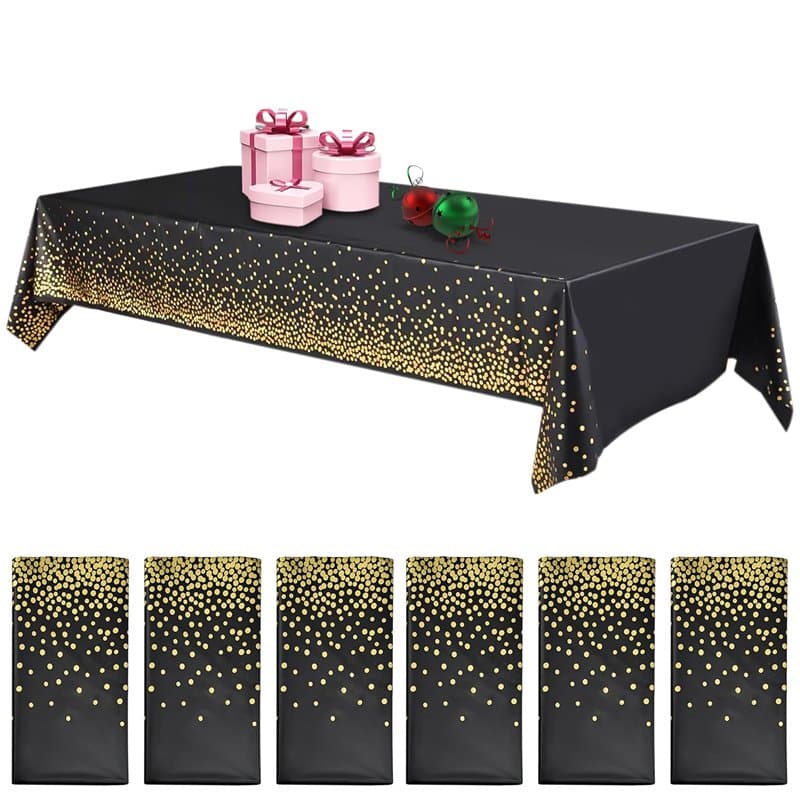 Nizirioo Lot de 6 nappes jetables, imperméables, en papier, rectangulaires, conviennent pour la décoration d'anniversaire, de ma