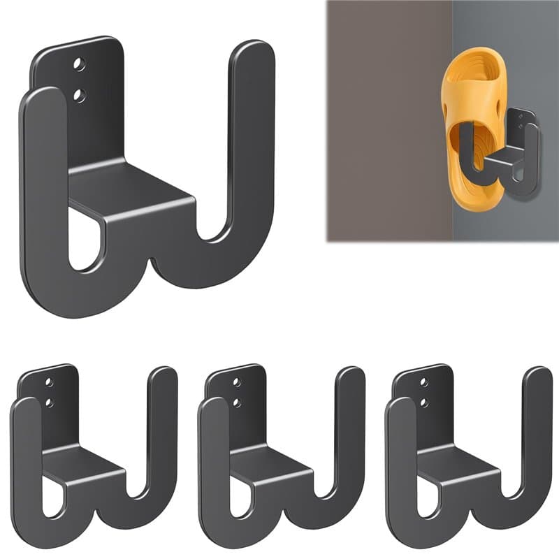 WIYETY Supports à Chaussures Muraux: 4 pièce Porte Chaussures Mural en Méta Organisateur de Chaussures Suspendu, sans Perçage Po