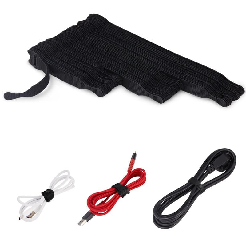 60 PCS Attache Câble Collier de Câblage - 10/15/20cm, GripZz Liens pour Organiser les Câbles Fins avec Scratch pour une Utilisat