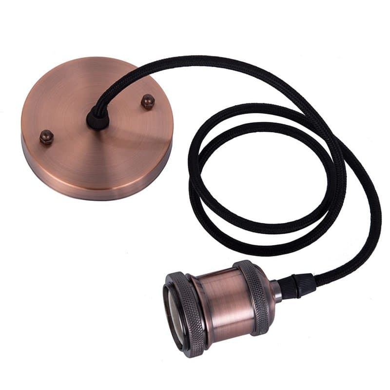 CENPEK Kit de Cordon de Suspension Suspendu pour Douilles de lumière Vintage avec interrupteurs, Cordon de Douilles de Lampe Ind