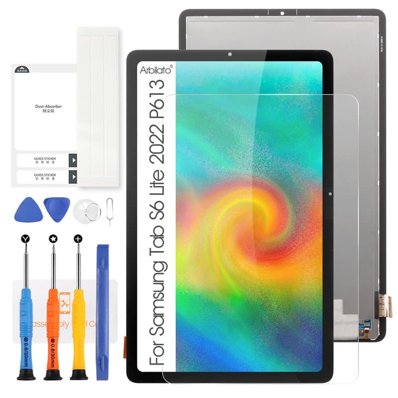 Écran LCD pour Samsung Galaxy Tab S6 Lite 2022 P613, Numériseur Écran Replacement SM-P613 SM-P619 Display Panneau Assemblée Kit(