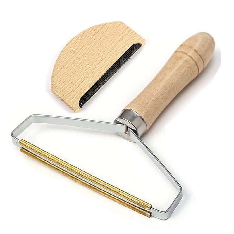 Rasoir Anti Bouloches Lot de 2 Décapant de Peluches, Peigne en Cachemire, Brosse Anti Poil Manuelle pour Soins De Pull Cachemire